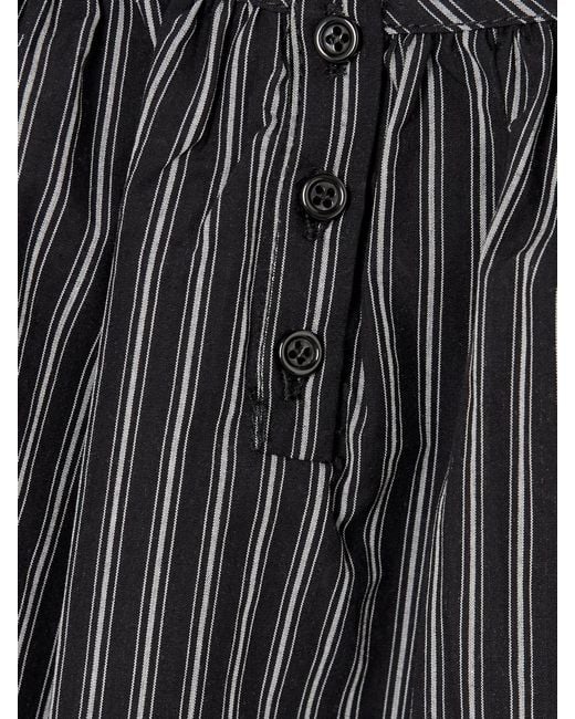 Deiji Studios Black Striped Organic Cotton-Poplin Top