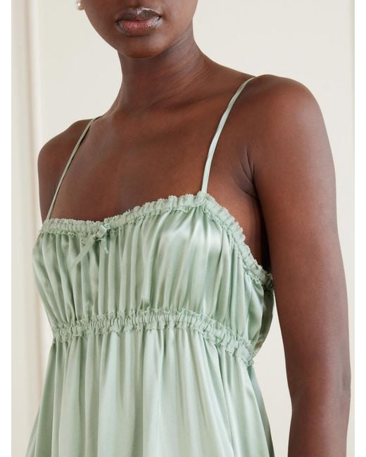 Ulla Johnson Green Marielle Silk Maxi Dress