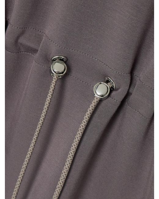 Varley Gray Suffolk Ribbed-Knit And Doublesoft Jersey Turtleneck Sweatshirt