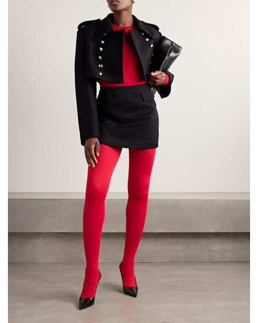Wardrobe NYC Red Opaque Tights