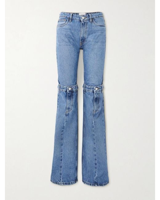 Coperni Blue Halbhohe Jeans Mit Geradem Bein
