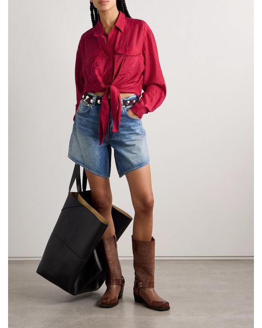 Isabel Marant Red Nath Hemd Aus Voile Aus Einer Biobaumwollmischung