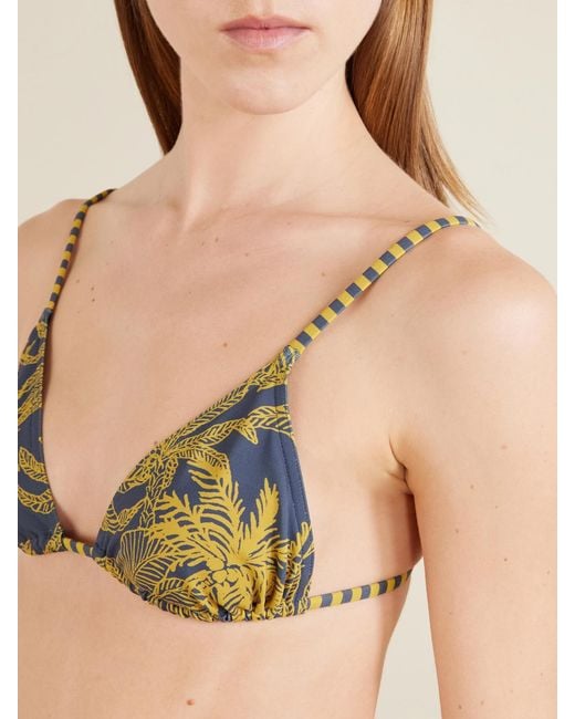 Eres Metallic Hamac Printed Triangle Bikini Top