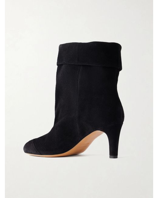 Isabel Marant Black Eldra Suede Ankle Boots