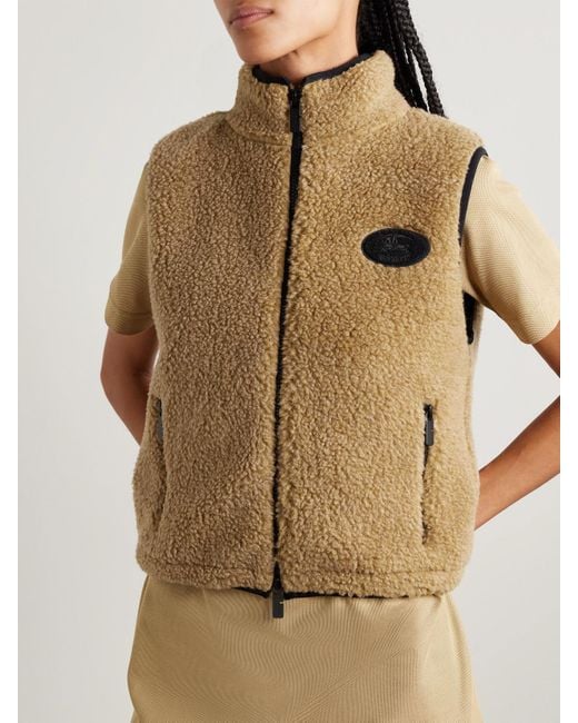 Burberry Brown Weste Aus Fleece Mit Applikation
