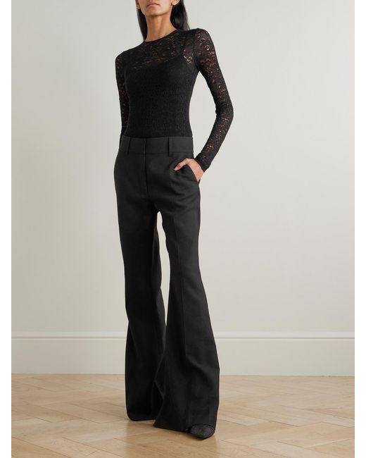 Gabriela Hearst Black Evander Open-Knit Wool And Cashmere-Blend Top