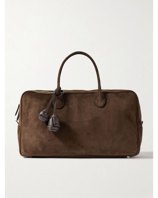 Magda Butrym Brown Brigitte Large Leather-Trimmed Suede Tote