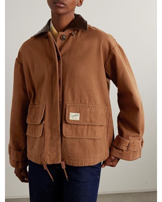 Sea Brown Carolyn Cape-Effect Cotton-Canvas Jacket