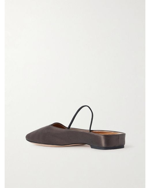 Calvin Klein White Kate Satin Slingback Flats