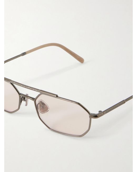 Brunello Cucinelli Natural Aviator-Style Titanium Optical Glasses