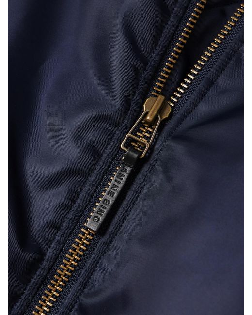 Anine Bing Blue Leon Padded Shell Bomber Jacket