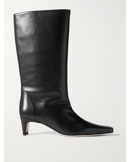 Staud Black Wally Leather Boots