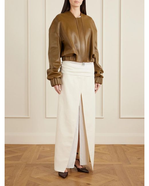 Khaite Brown Mia Leather Pumps