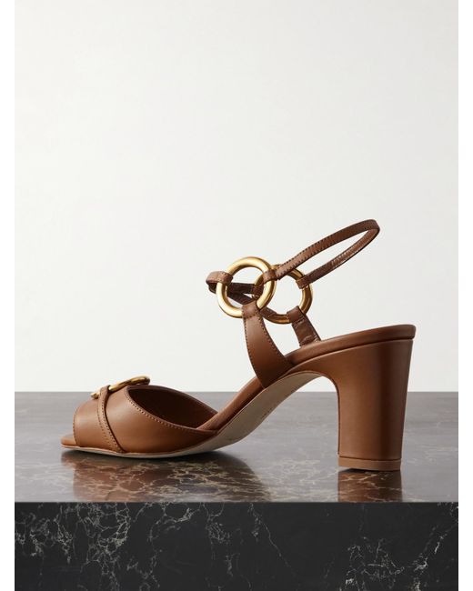 Manolo Blahnik Brown Ileos Leather Sandals