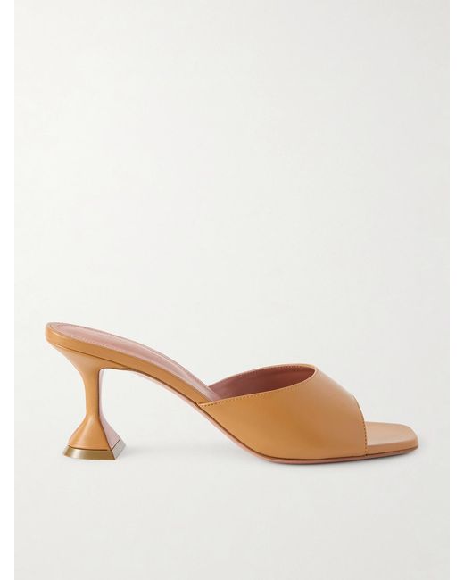 AMINA MUADDI Natural Lupita Leather Mules