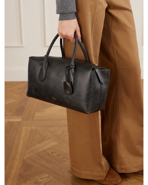 Polo Ralph Lauren Black Leather Tote Bag