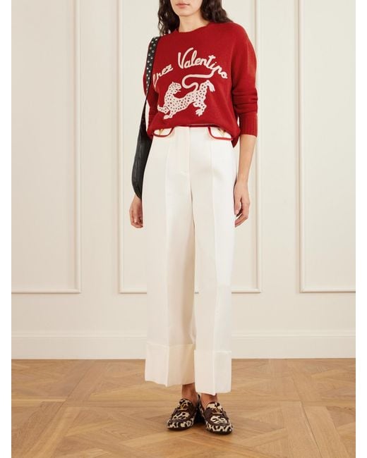 Valentino Garavani Embroidered Wool Sweater