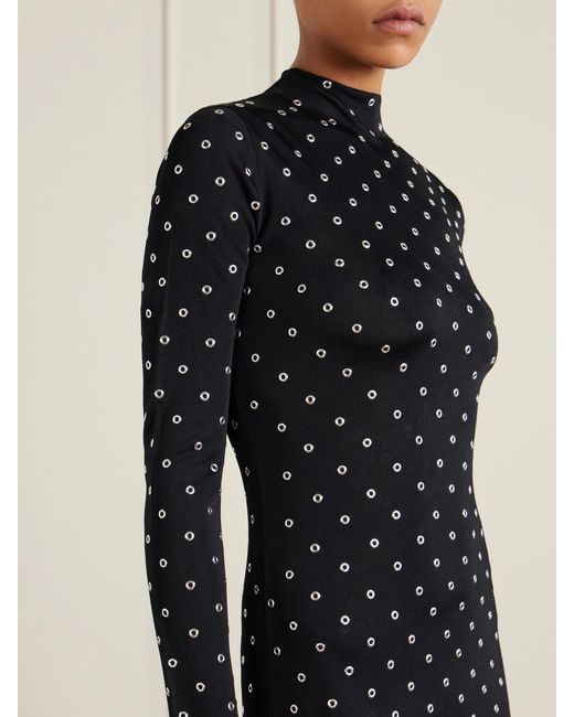 Altuzarra Black Kaplan Eyelet-Embellished Jersey Maxi Dress