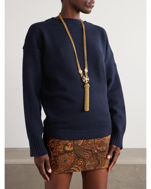 Chloé Blue Wool And Cashmere-Blend Sweater
