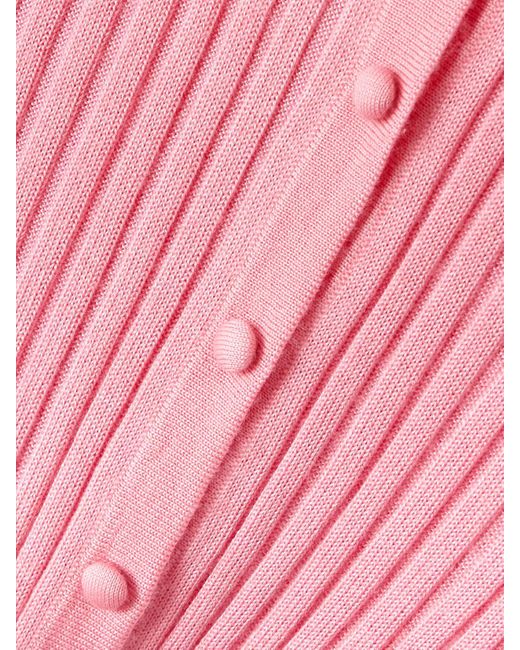 Robe Midi En Soie Et Cachemire Mélangés Côtelés Amor Gabriela Hearst en coloris Pink