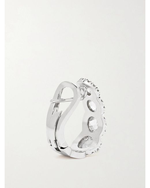 David Morris White 18-Karat Diamond Hoop Earrings