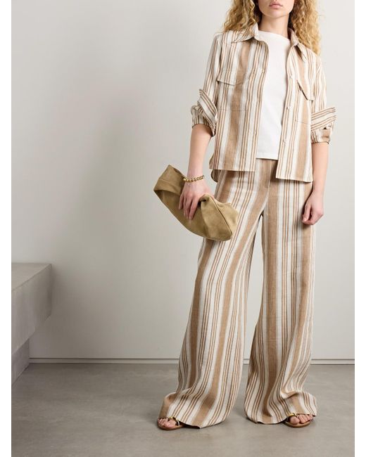 Twp Natural New Carter Hemd Aus Gestreiftem Hanf