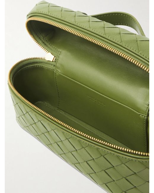 Bottega Veneta Green Bang Bang Intrecciato Leather Tote