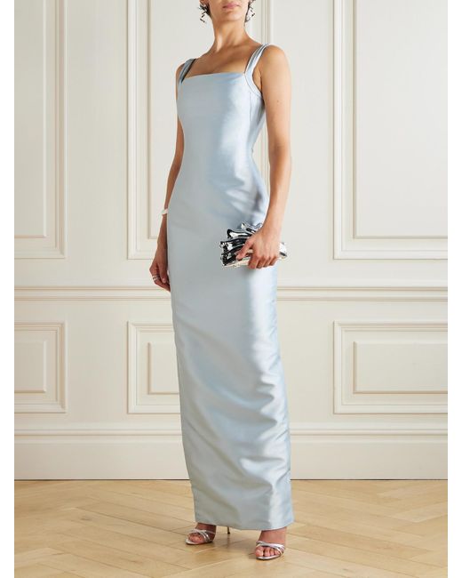 Marmar Halim Blue Faille Gown