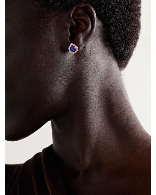 Repossi Blue Antifer 18-Karat Rose, Lapis Lazuli And Diamond Single Earring
