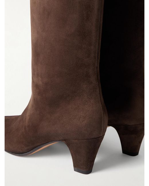 Bally Brown Arvel Suede Knee Boots