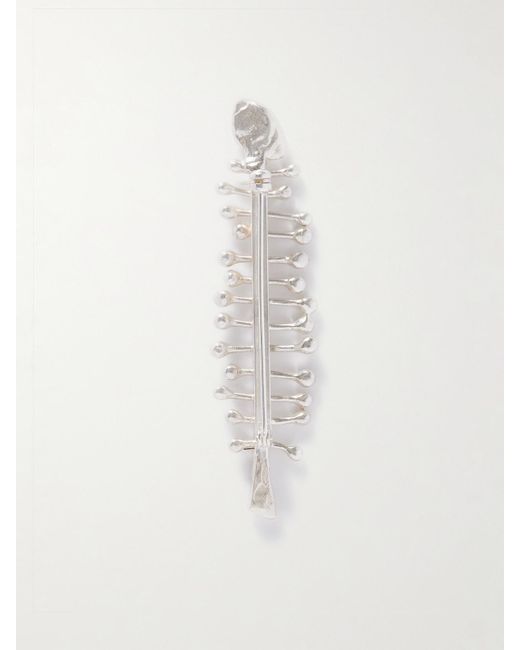 Alighieri White The Skeleton Of The Self Recycled Brooch