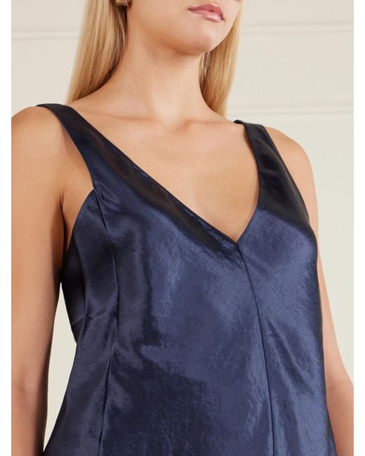 Maria McManus Blue Draped Satin Cami