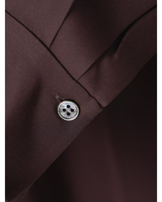 Theory Purple Tie-Detailed Silk Blouse