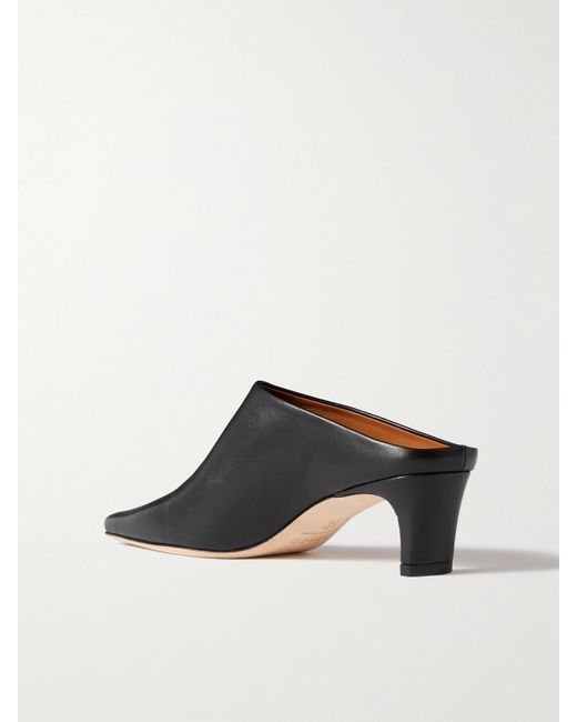 Staud Black Wally Mules Aus Leder