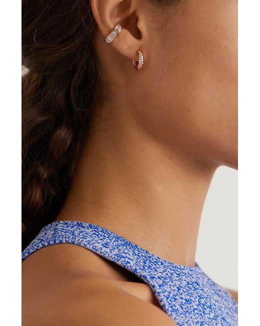 Anita Ko Zoe 18-karat Rose Gold Hoop Earrings in Metallic | Lyst
