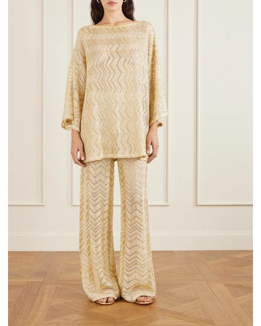 Missoni Natural Mare Metallic Crochet-Knit Cover-Up