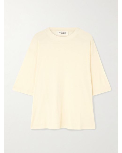 Rohe Natural Oversized Wool-Jersey T-Shirt