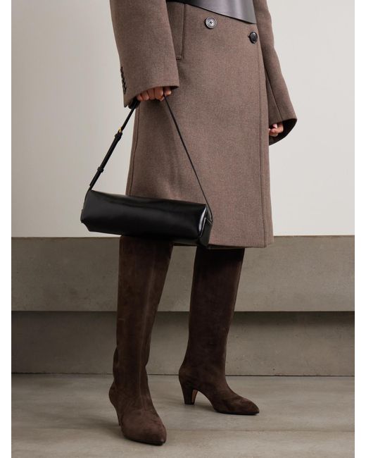 Bally Brown Arvel Suede Knee Boots