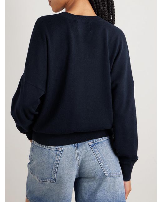 Isabel Marant Blue Marisans Pullover Aus Einer Baumwoll-Wollmischung Mit Intarsienmotiv