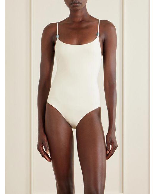 Lido White Trentasei Embellished One-Piece