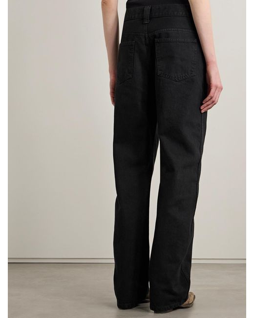Khaite Black Bonnie Mid-Rise Boyfriend Jeans