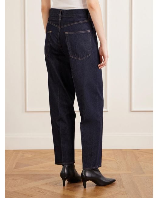 Agolde Blue 80's High-Waist Tapered Jeans