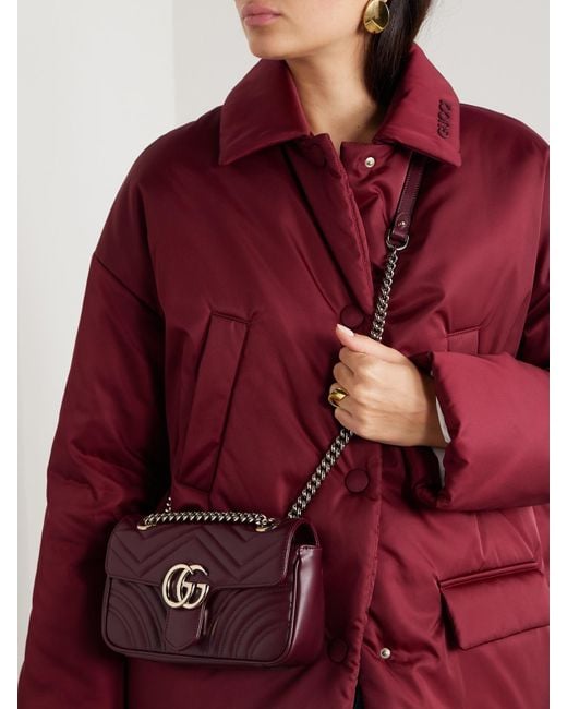 Sac Porté Épaule En Cuir À Surpiqûres Gg Marmont 2.0 Gucci en coloris Purple