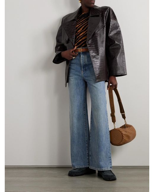 Loewe Blue High-Rise Wide-Leg Jeans