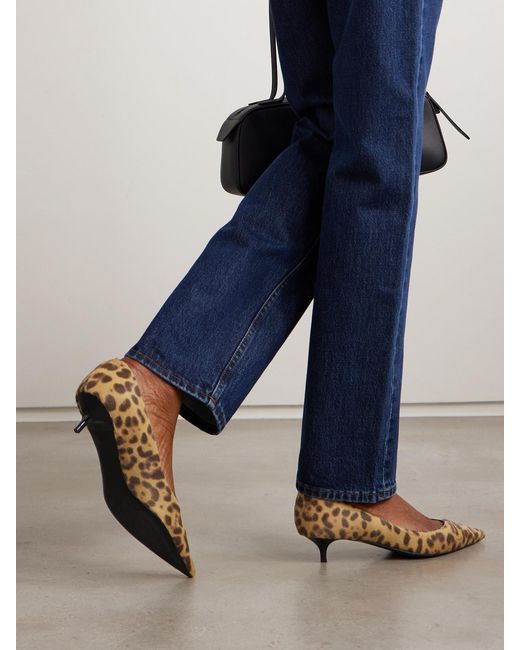 Jimmy Choo Natural Amelia 40 Leopard-Print Calf Hair Pumps