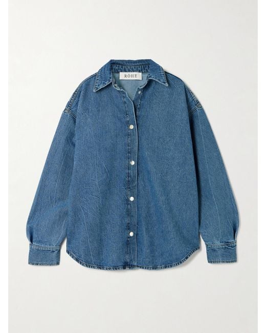 ROHE シャツ Rohe Denim Shirt in Blue | Lyst