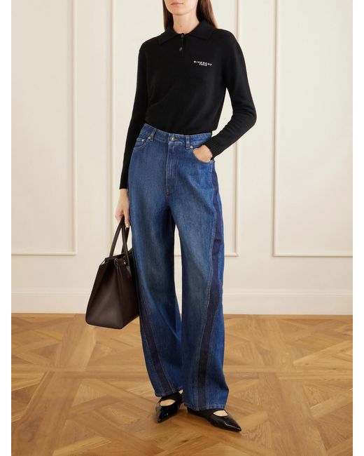Givenchy Blue Cocoon Denim Wide-Leg Jeans