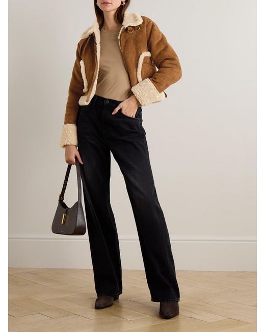 Mother Black The Dodger Sneak Mid-Rise Straight-Leg Jeans