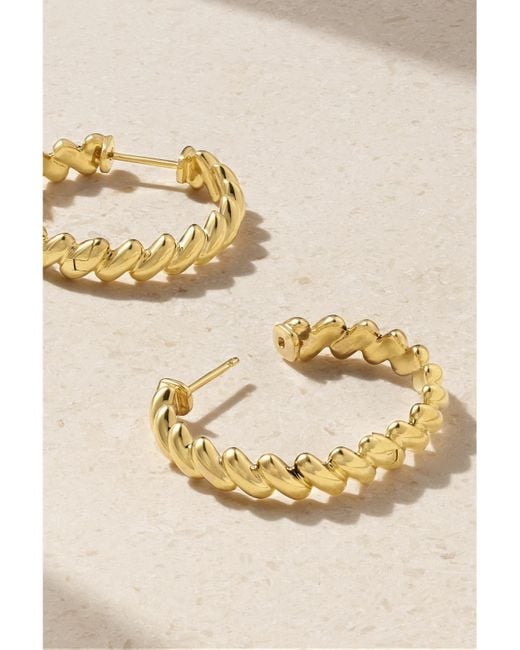 Anita Ko Natural 18-Karat Hoop Earrings