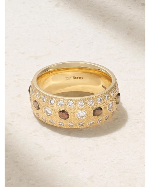 De Beers Natural Talisman Large 18-Karat Diamond Ring